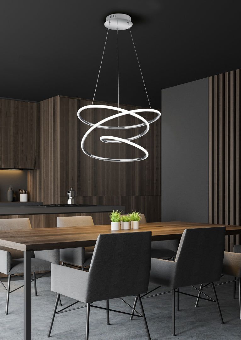 Bologna LED Hanging Light - Chrome Finish