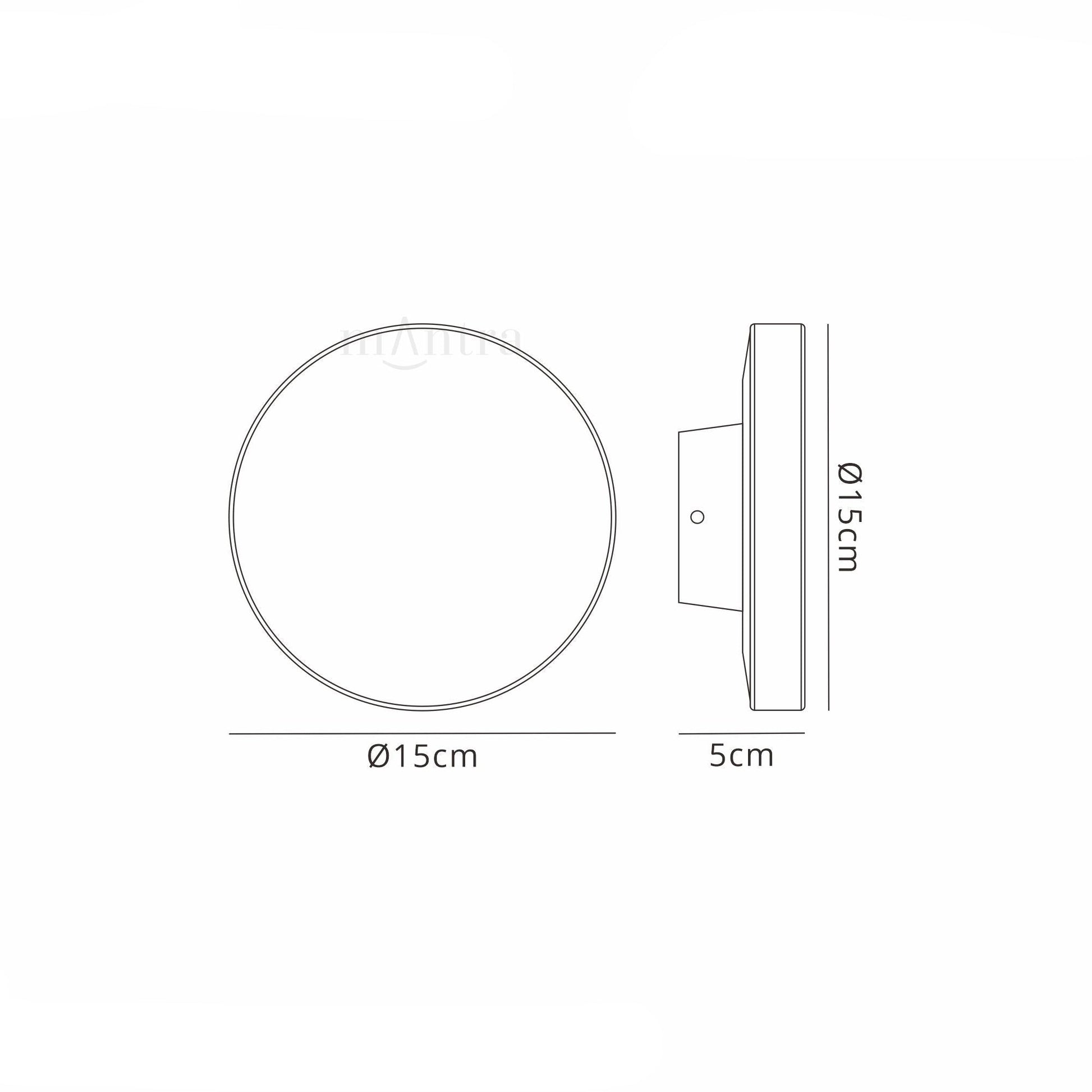 Bora Round/Square Wall Lamp, 9.6W LED, 3000K, 720lm, IP54, White,Anthracite,Rust Brown  3yrs Warranty