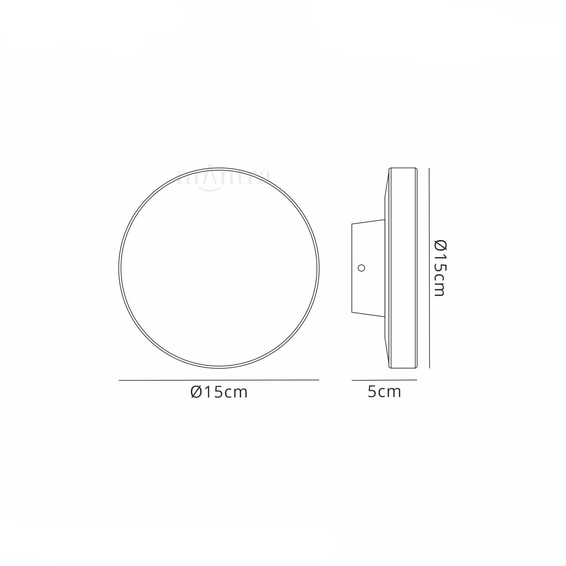 Bora Round/Square Wall Lamp, 9.6W LED, 3000K, 720lm, IP54, White,Anthracite,Rust Brown  3yrs Warranty