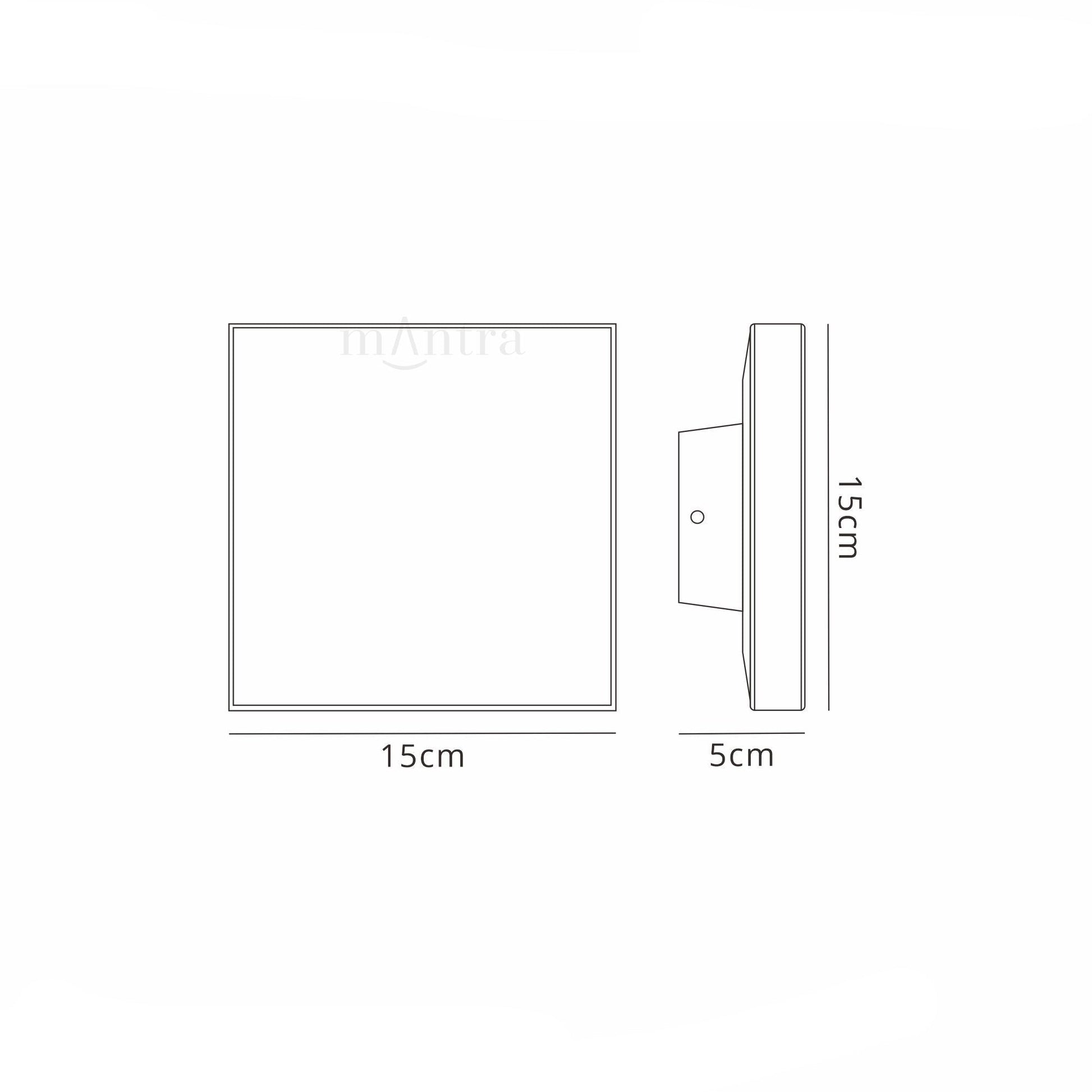 Bora Round/Square Wall Lamp, 9.6W LED, 3000K, 720lm, IP54, White,Anthracite,Rust Brown  3yrs Warranty