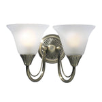 Dar Boston Double Wall Bracket Antique Brass - Cusack Lighting