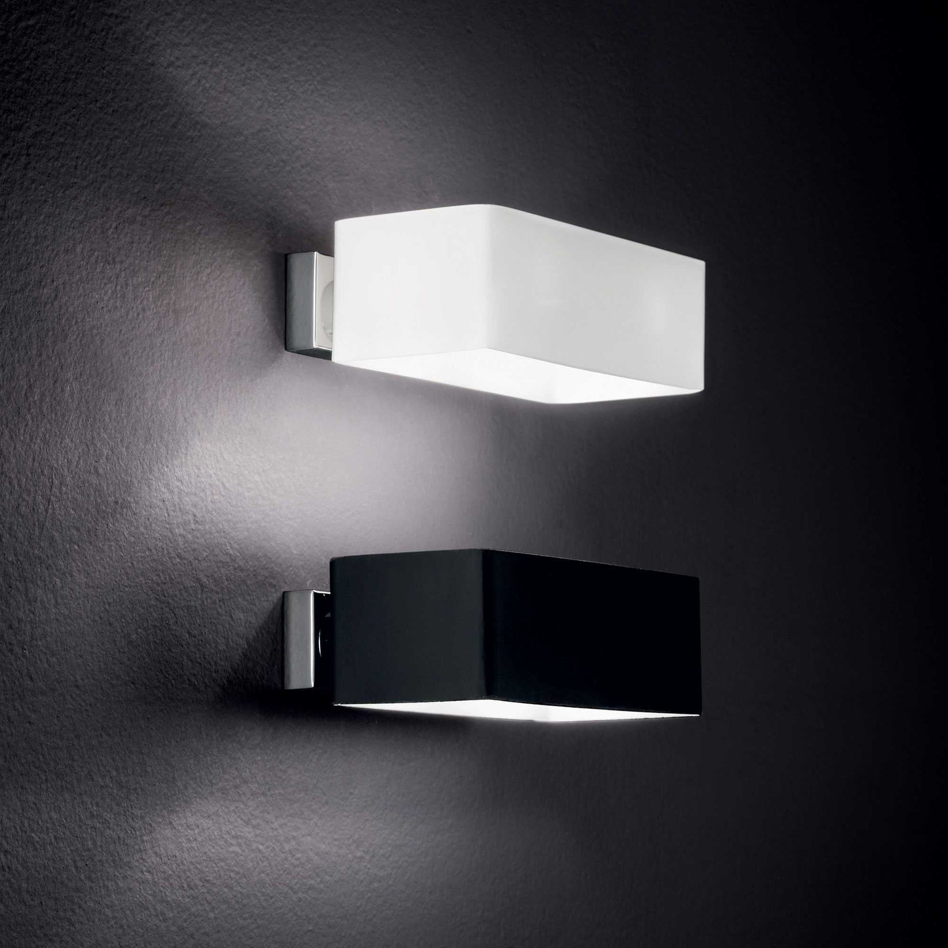 Box - Wall Light White/Black Finish - Cusack Lighting