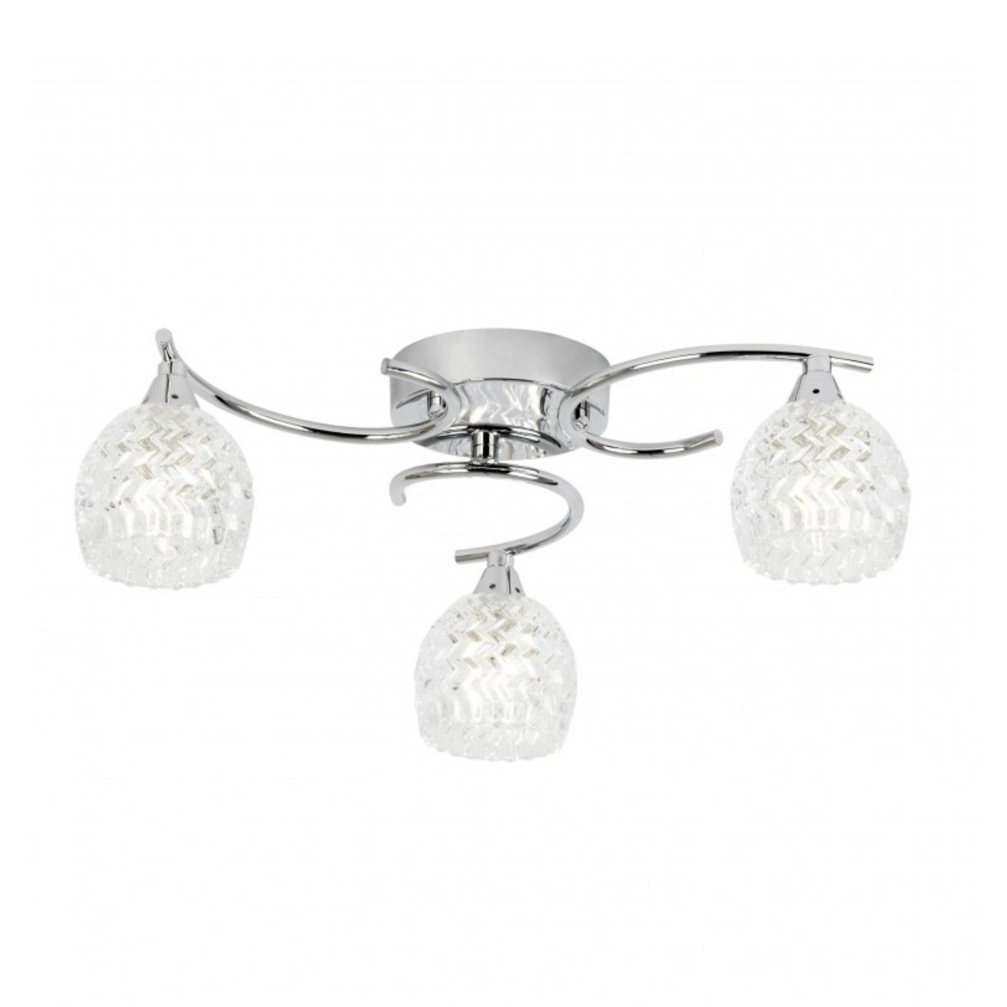 Boyer 3Lt Ceiling Lamp, Chrome/Antique Brass 