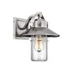 Boynton Small Wall Lantern – Brushed Steel Finish