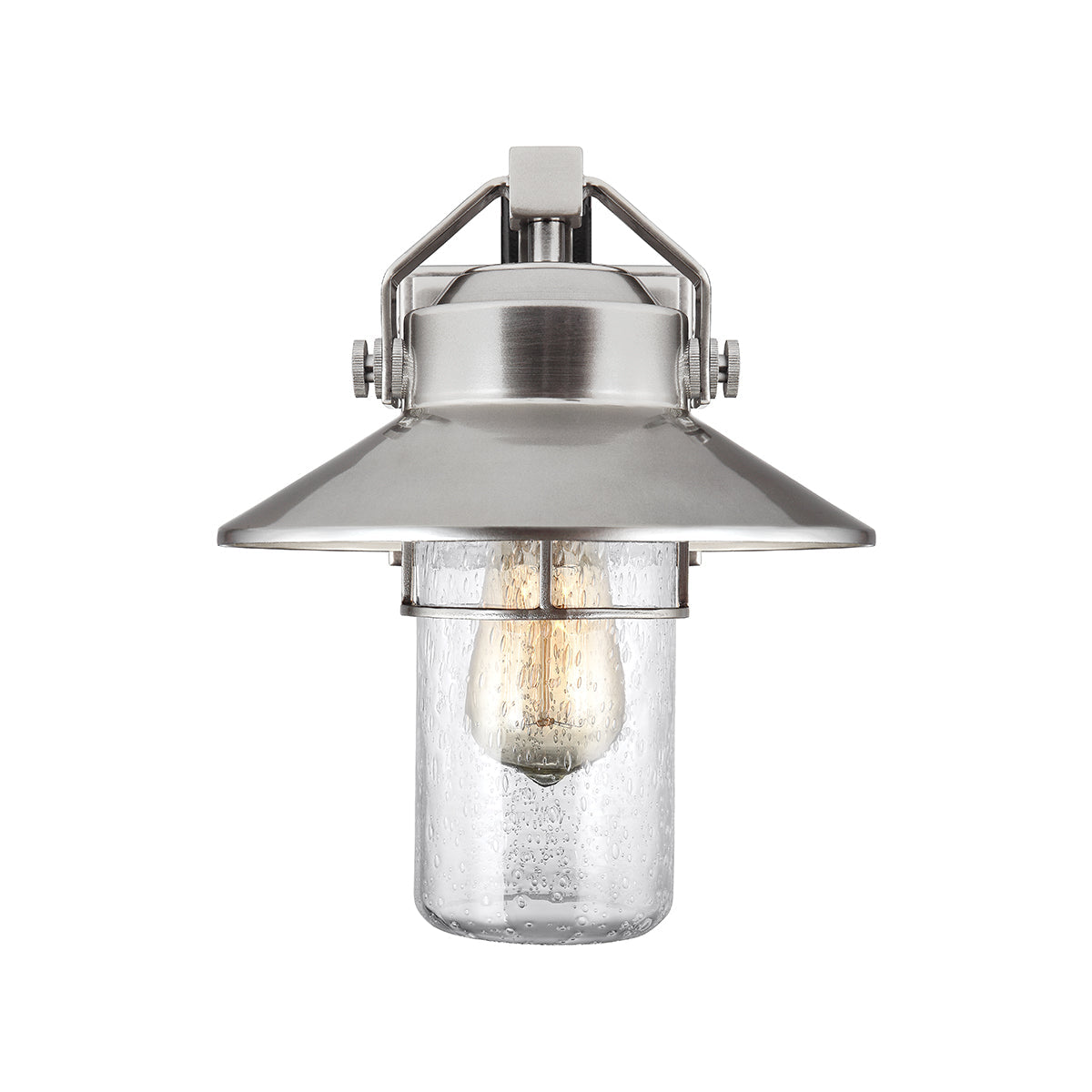 Boynton Small Wall Lantern – Brushed Steel Finish
