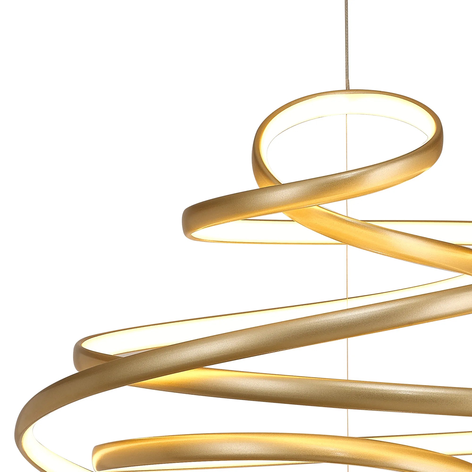 Berte 55cm Triac Dimmable Looped Spiral Pendant