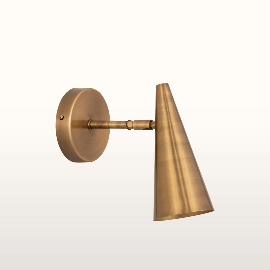 Cone Wall Light- Brass Finish
