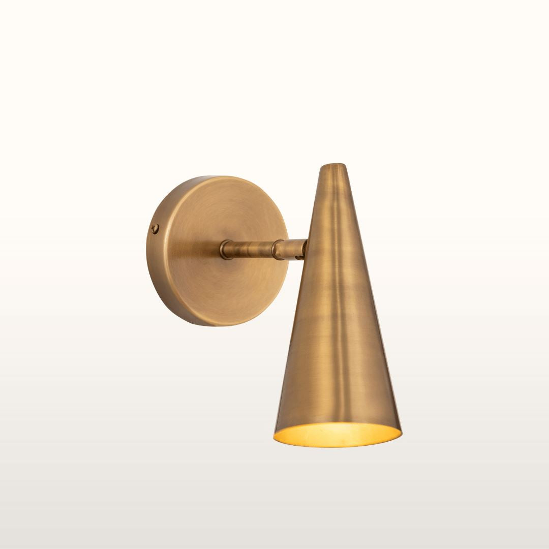 Cone Wall Light- Brass Finish