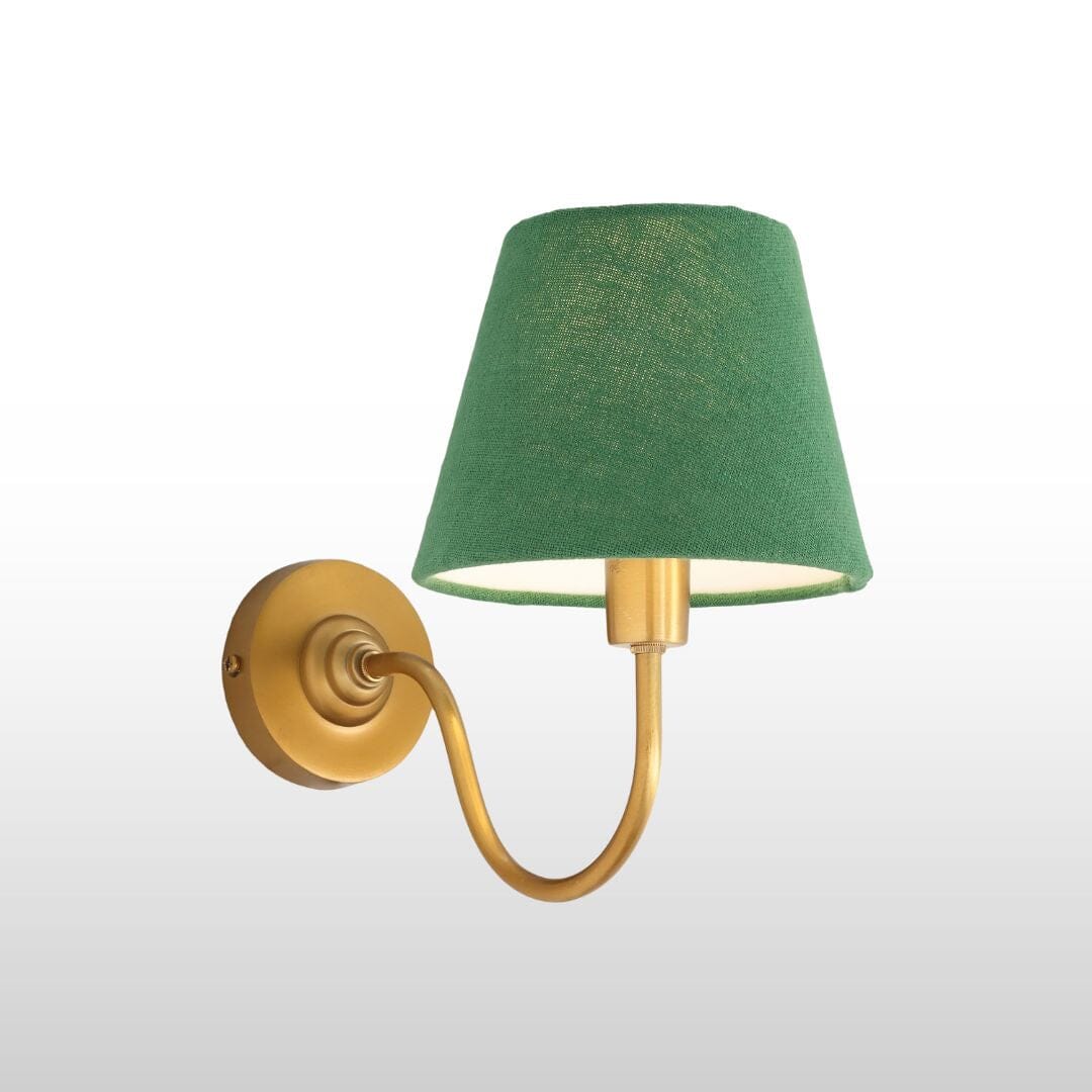 Swan Neck Wall Light- Brass w Various Shades