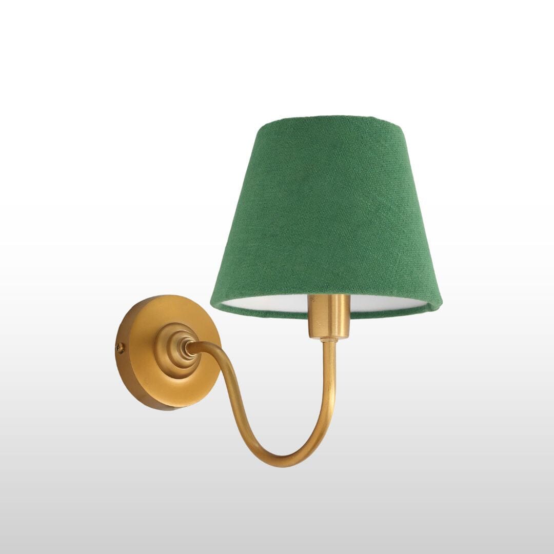 Swan Neck Wall Light- Brass w Various Shades