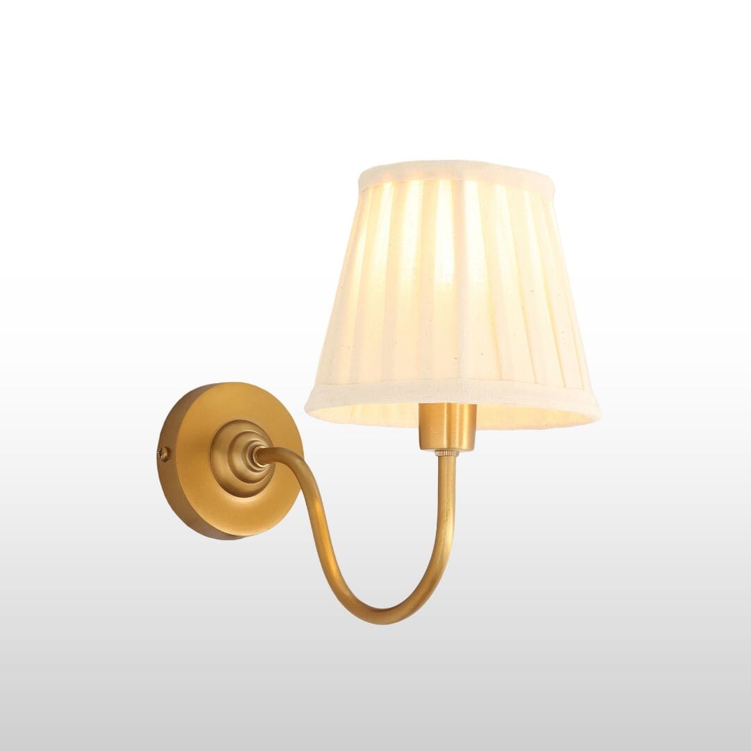 Swan Neck Wall Light- Brass w Various Shades