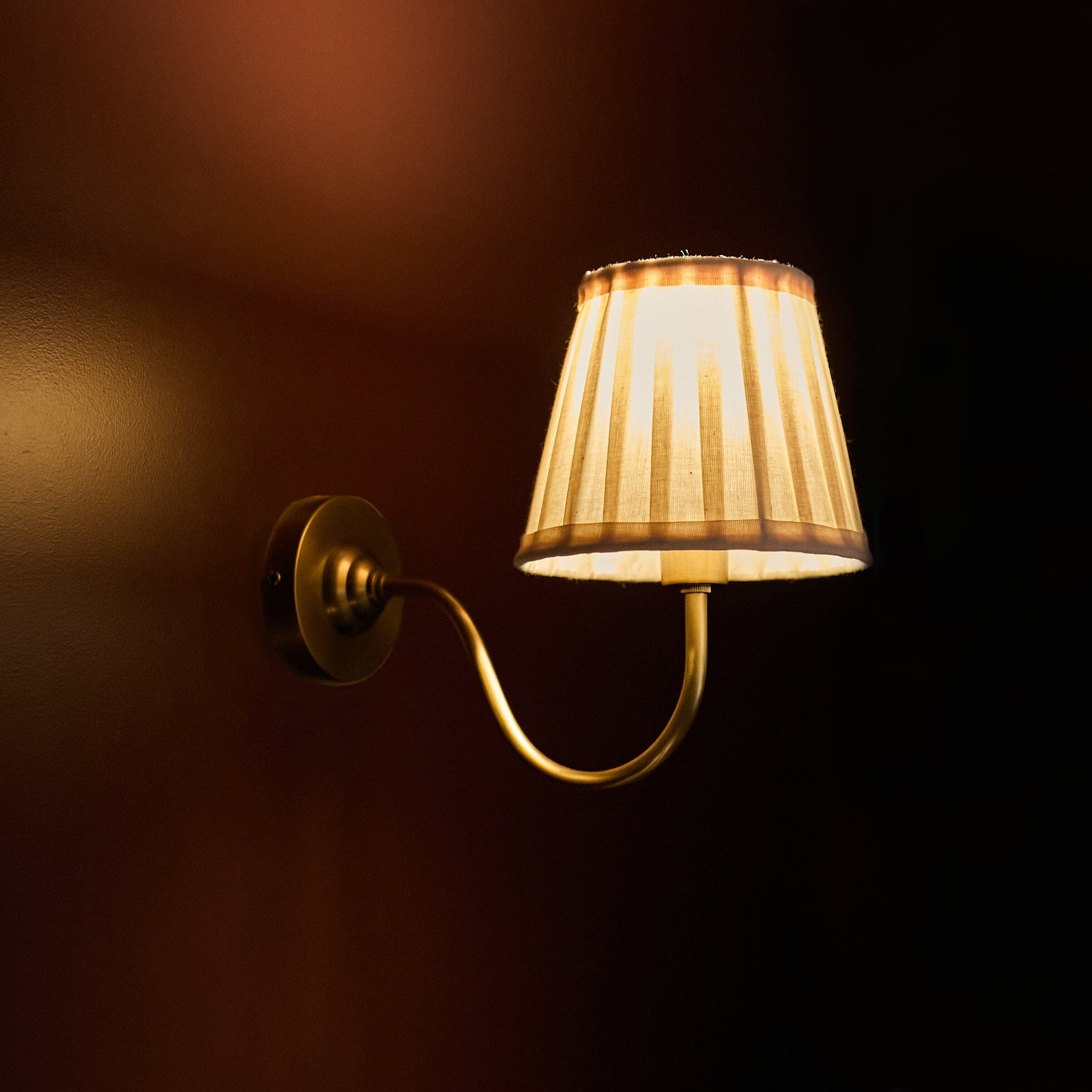 Swan Neck Wall Light- Brass w Various Shades