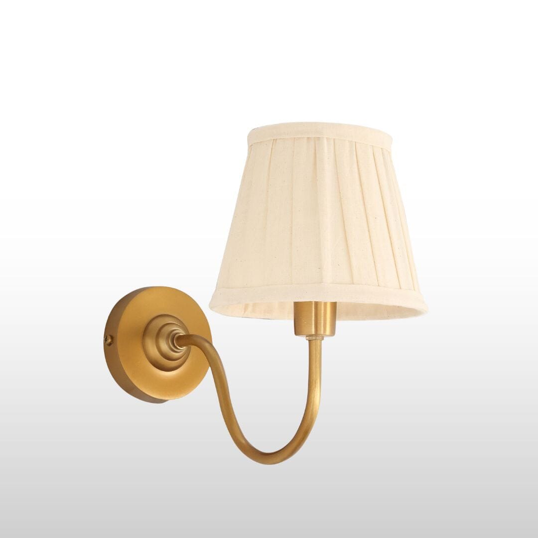 Swan Neck Wall Light- Brass w Various Shades