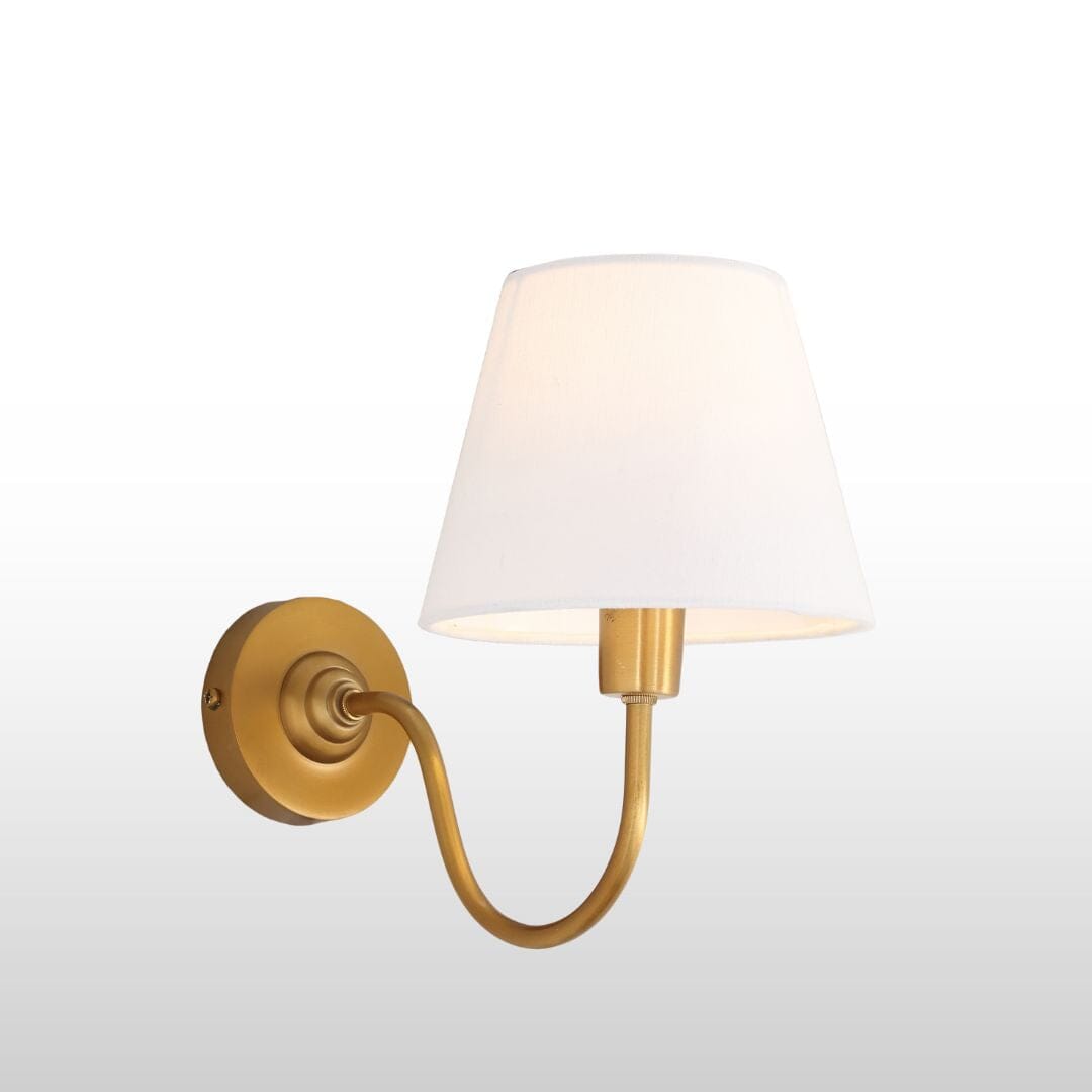 Swan Neck Wall Light- Brass w Various Shades