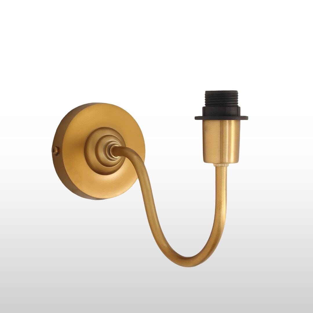 Swan Neck Wall Light- Brass w Various Shades