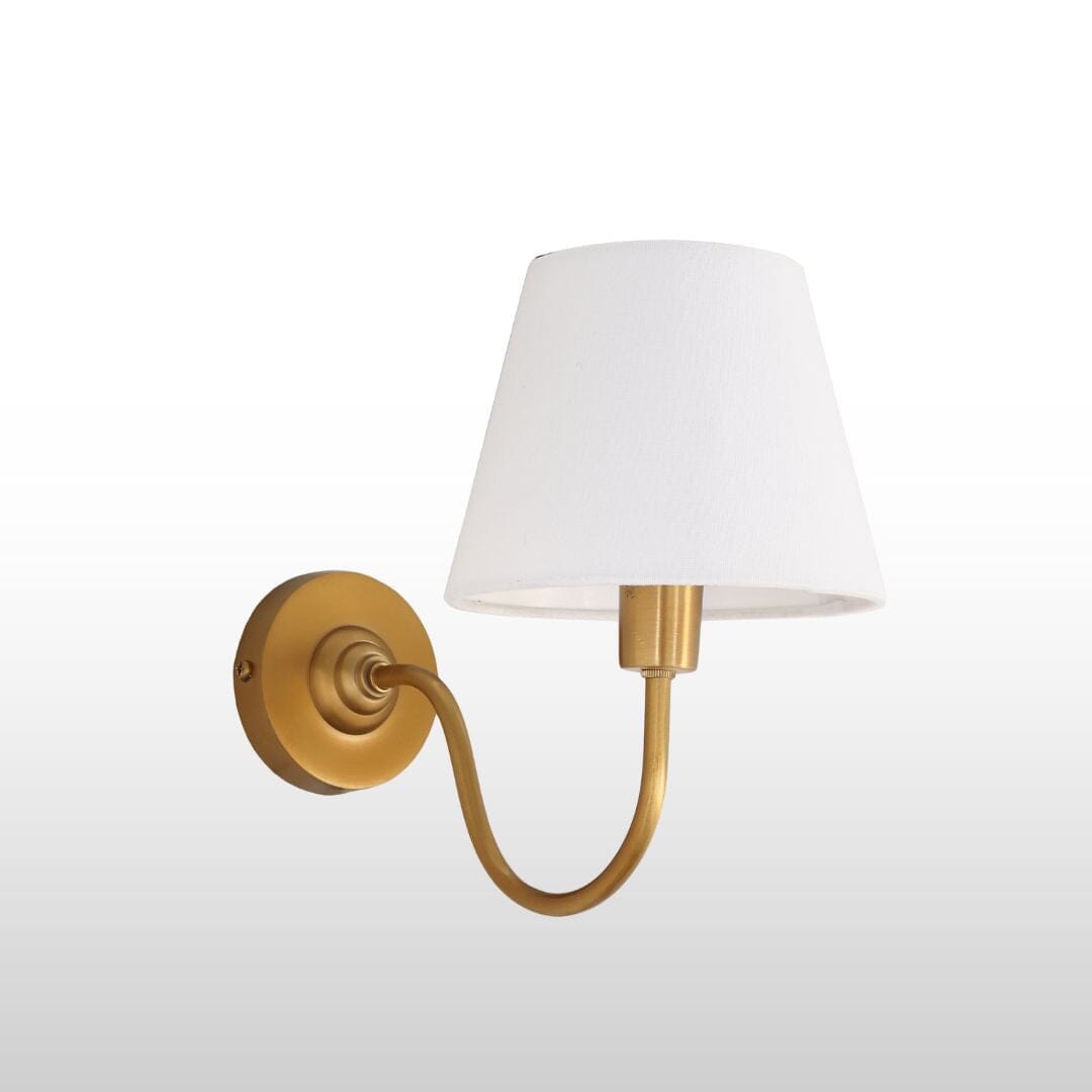 Swan Neck Wall Light- Brass w Various Shades