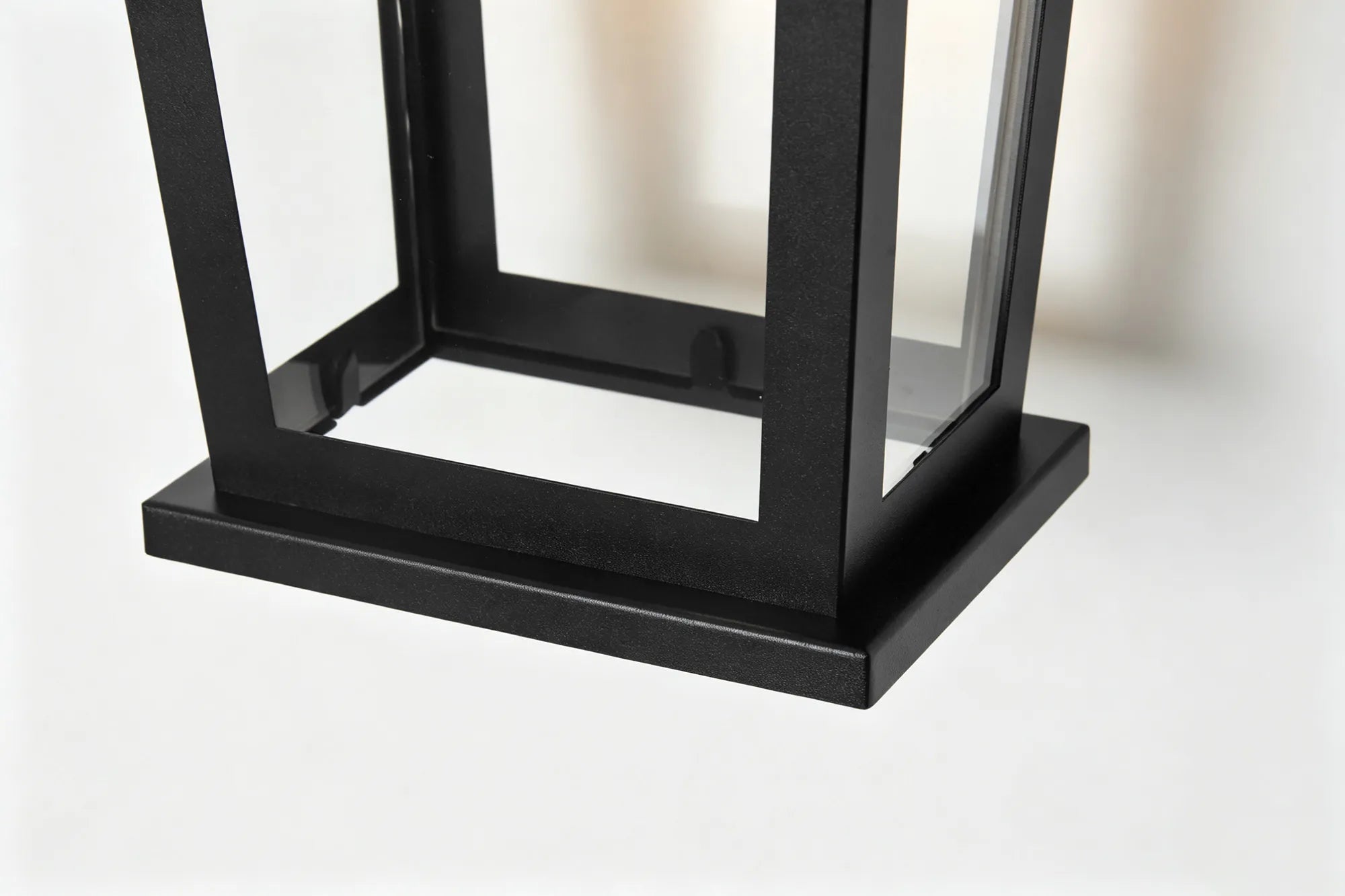 Bury Down Tapered Rectangle Wall Lamp- Satin Black/Clear Glass