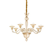 Brigitta centre ceiling light 8/12Lt - Amber/Transparent Finish - Cusack Lighting