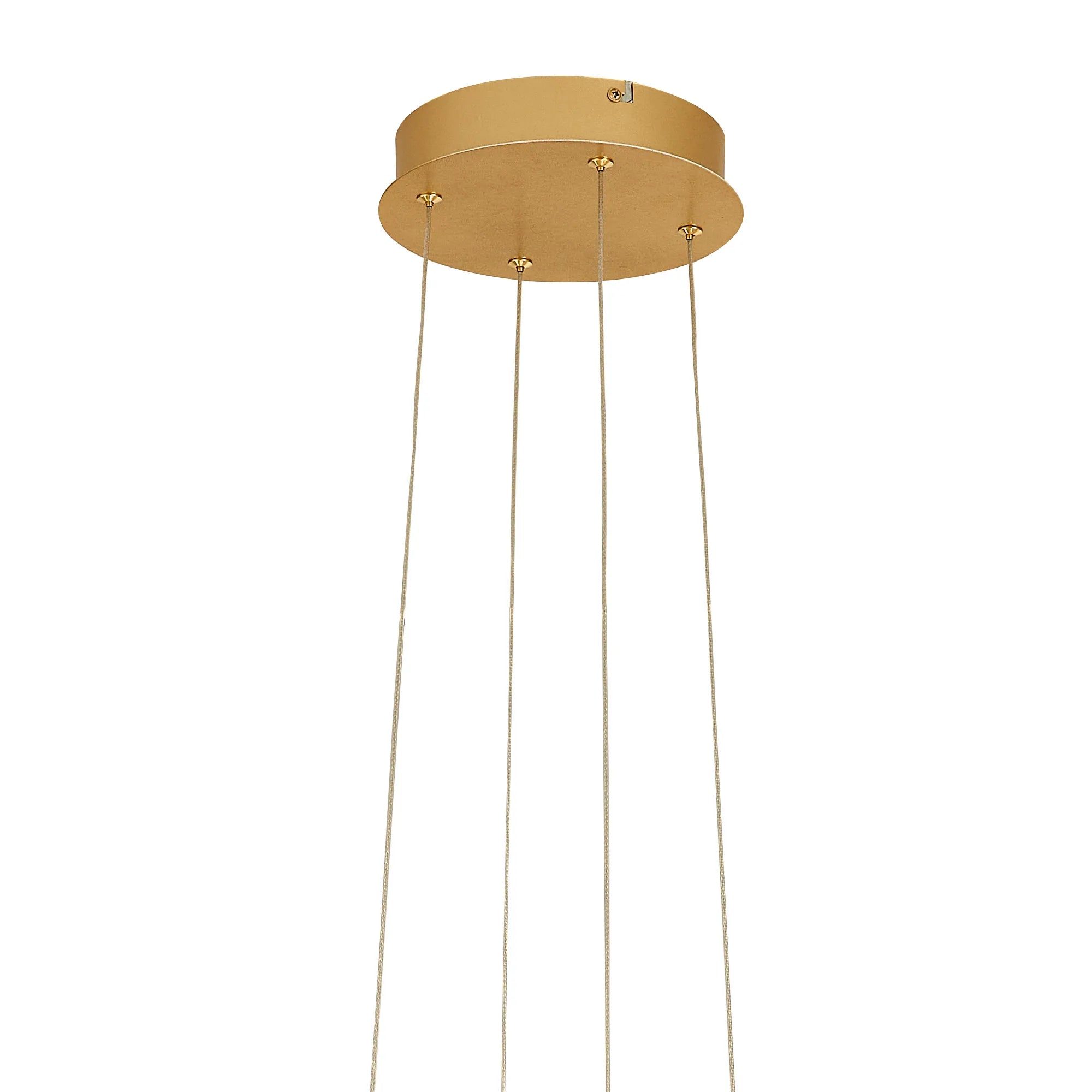 Berte Triac 3000K Dimmable Twisted Pendant- Champagne Gold