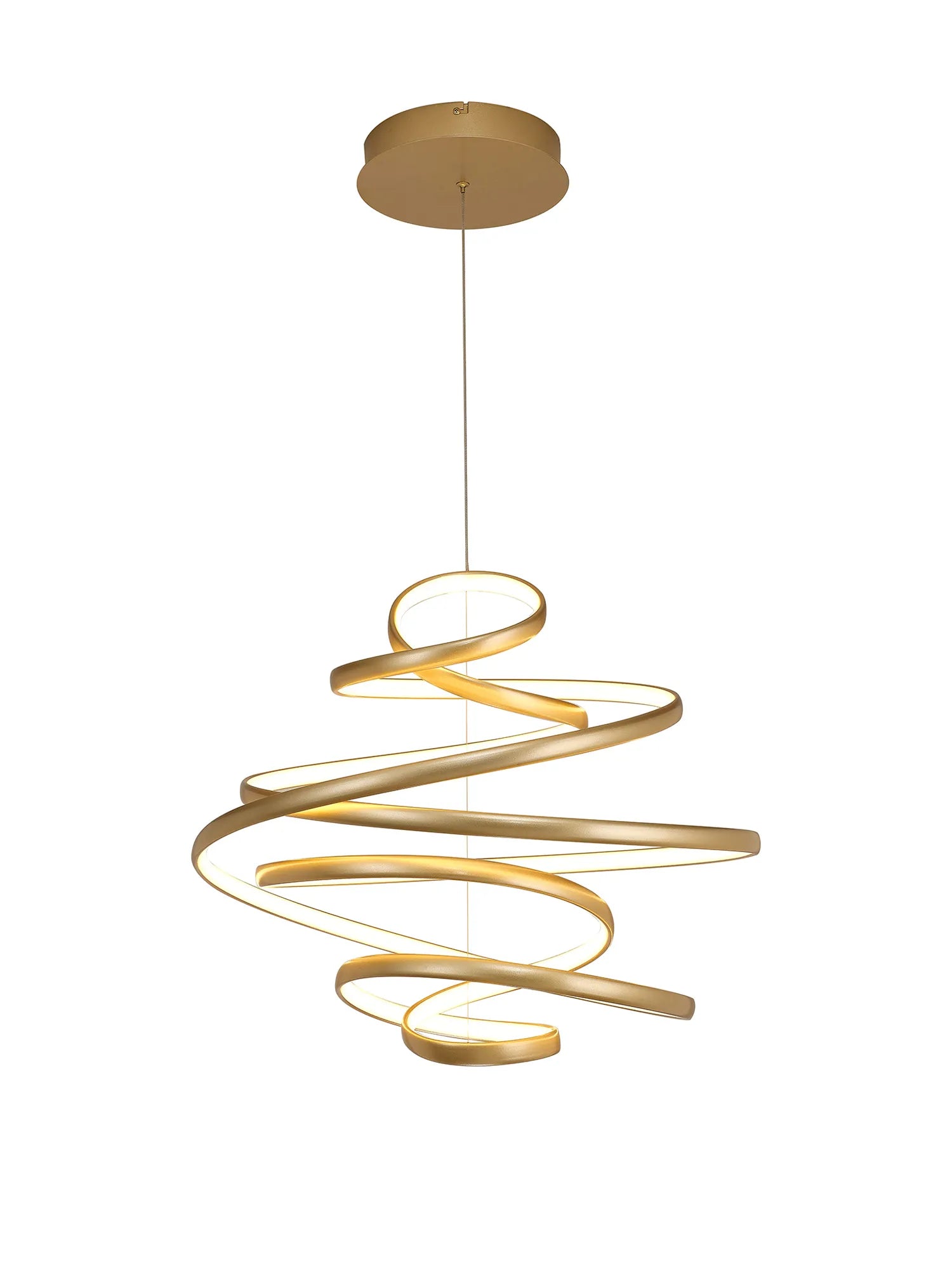 Berte 55cm Triac Dimmable Looped Spiral Pendant