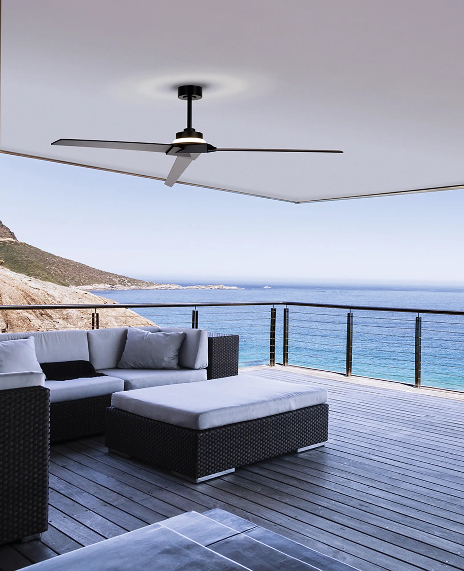 Brisa LED Fan IP44 Light W/ App & Remote Control - Various Colours