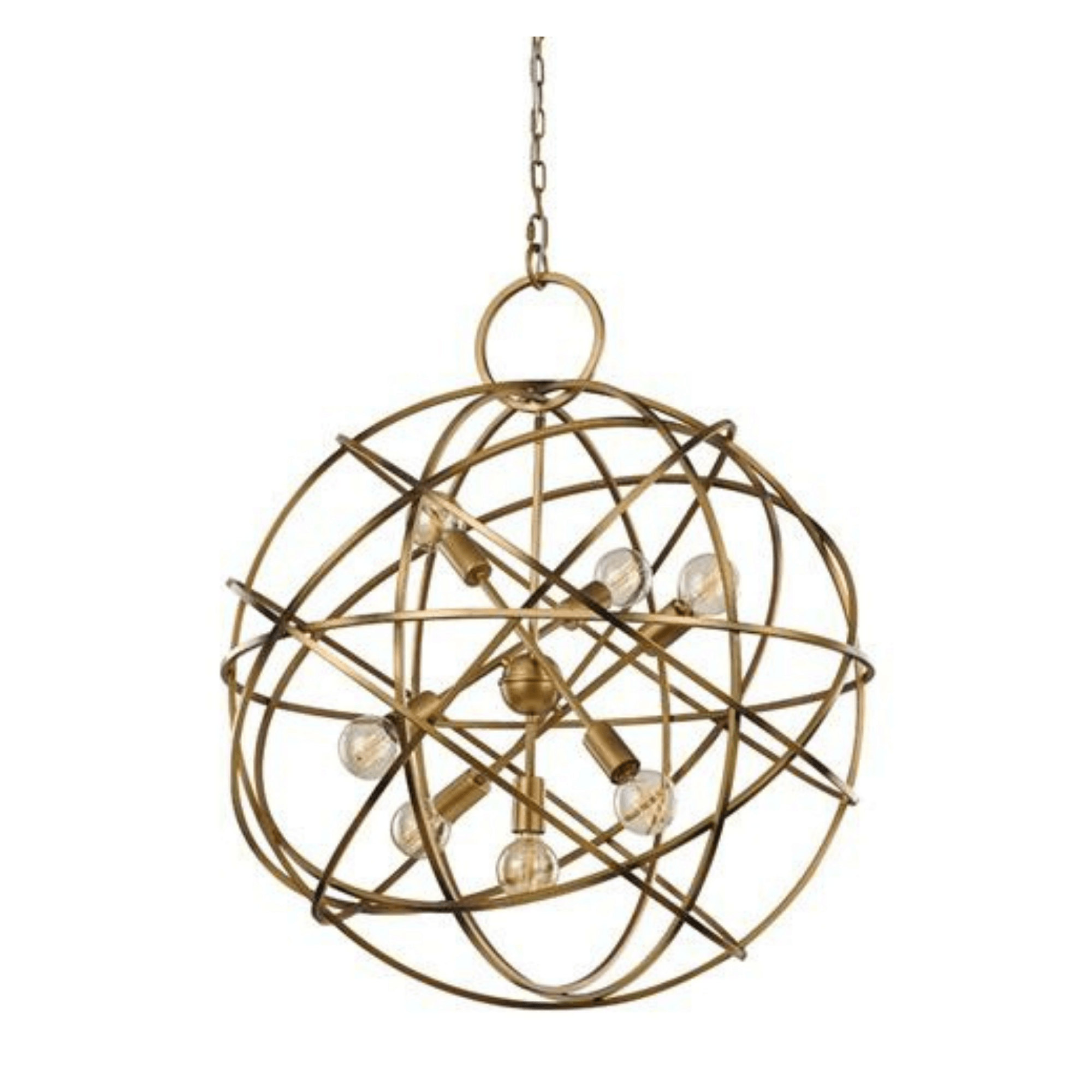 Brixton 7 light Fitting in matt gold - Cusack Lighting