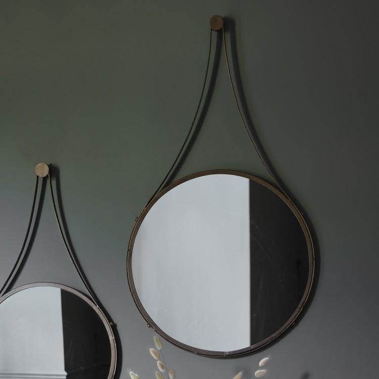Broadway Round Mirror W510 x D20 x H910mm - Cusack Lighting