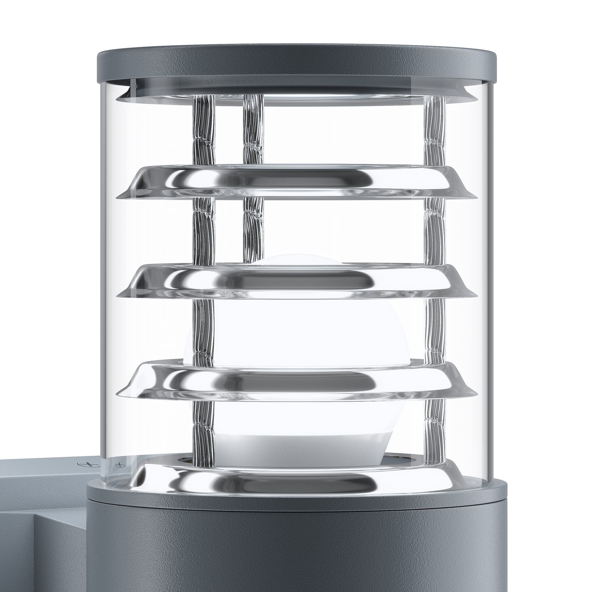 Bronx Up/Down Wall Light - Grey/Black