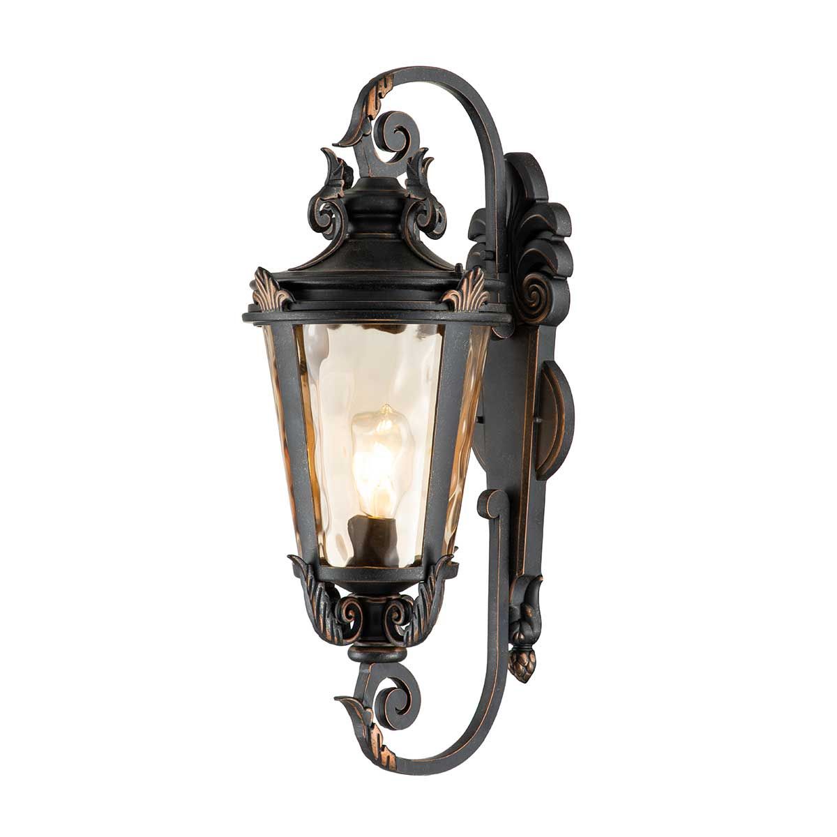 Baltimore 1 Light Medium/Large Outdoor Lantern - Weathered Bronze E27 IP44