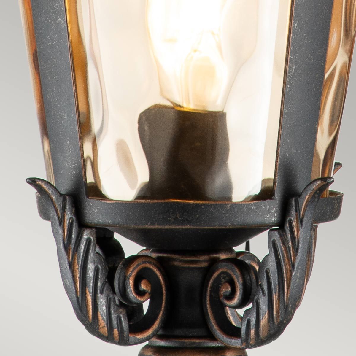 Baltimore 1 Light Medium/Large Outdoor Lantern - Weathered Bronze E27 IP44