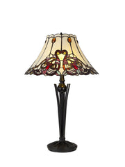Bunny Tiffany Table Lamp, 2 x E27, Red / Orange / Crystal / Black