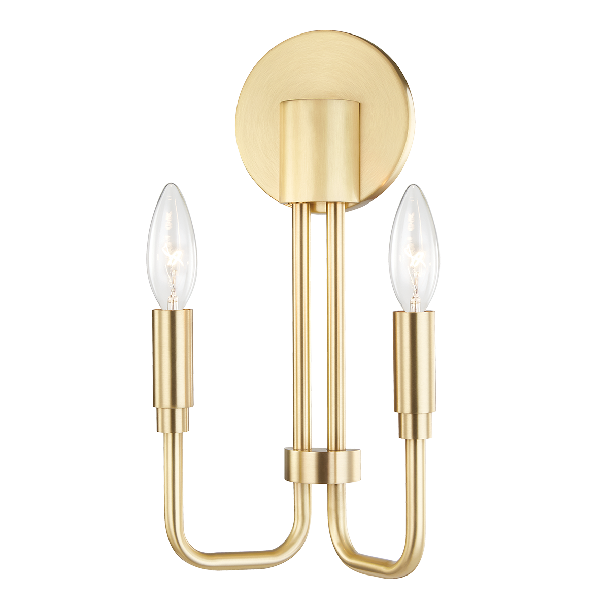 Brigitte 2Lt Wall Sconce - Brass/Bronze