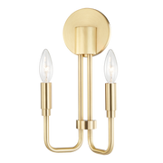 Brigitte 2Lt Wall Sconce - Brass/Bronze