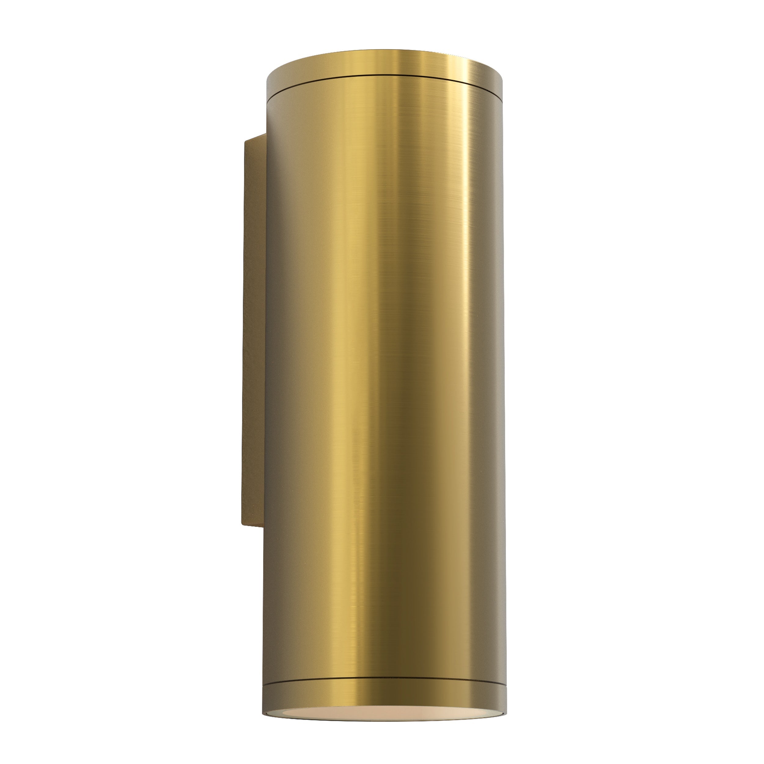 Ava 1/2Lt Coastal Coastal Wall Light in Brushed Stainless Steel/PVD Brushed Brass GU10 IP44