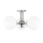 Stella 3Lt Semi Flush - Polished Nickel