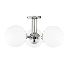 Stella 3Lt Semi Flush - Polished Nickel