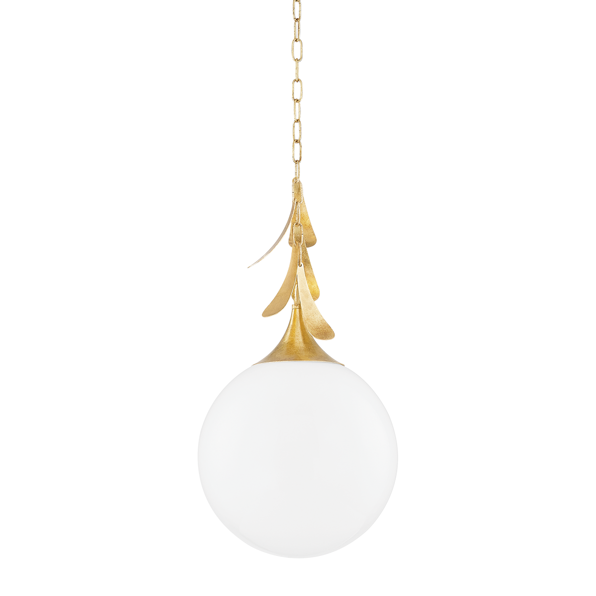 Victoria 1Lt Small/Large Pendant - Vintage Gold Leaf