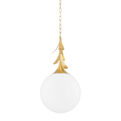 Victoria 1Lt Small/Large Pendant - Vintage Gold Leaf