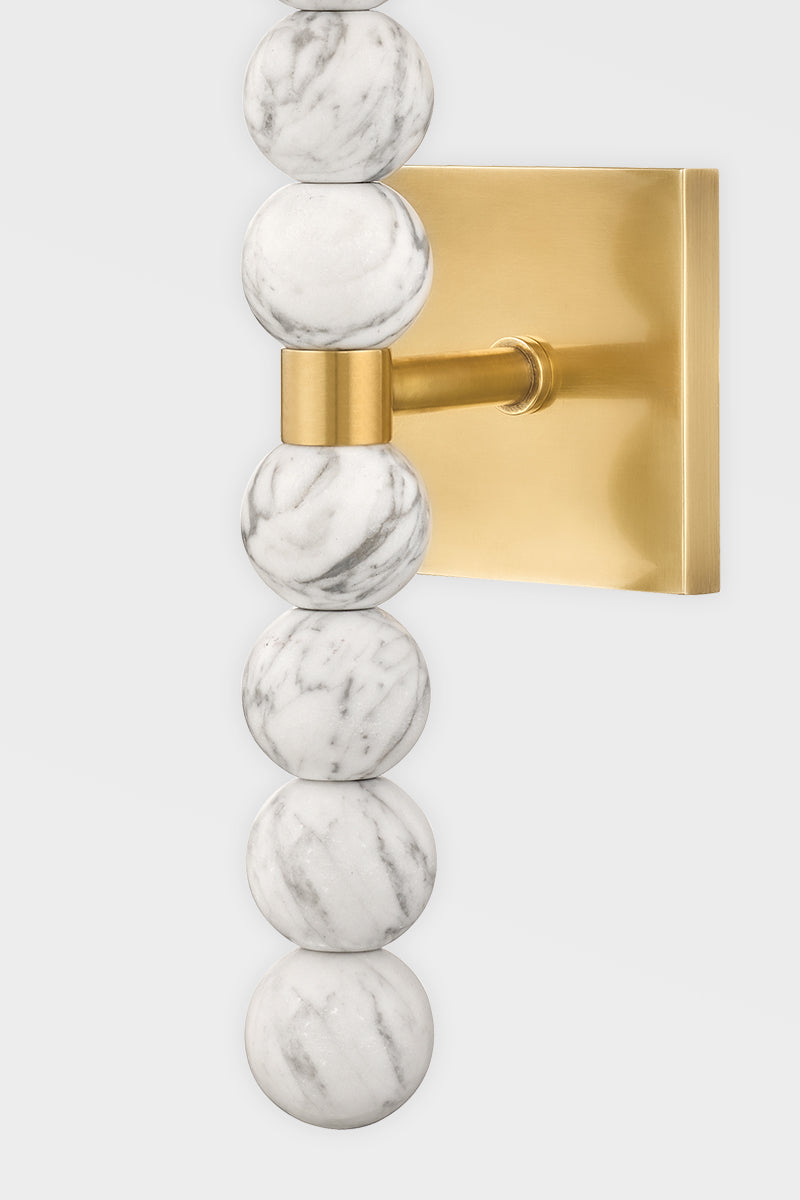 Kodiak 1Lt Wall Sconce - Marble & Brass