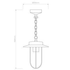 Montparnasse Pendant- Bronze/ Polished Nickel