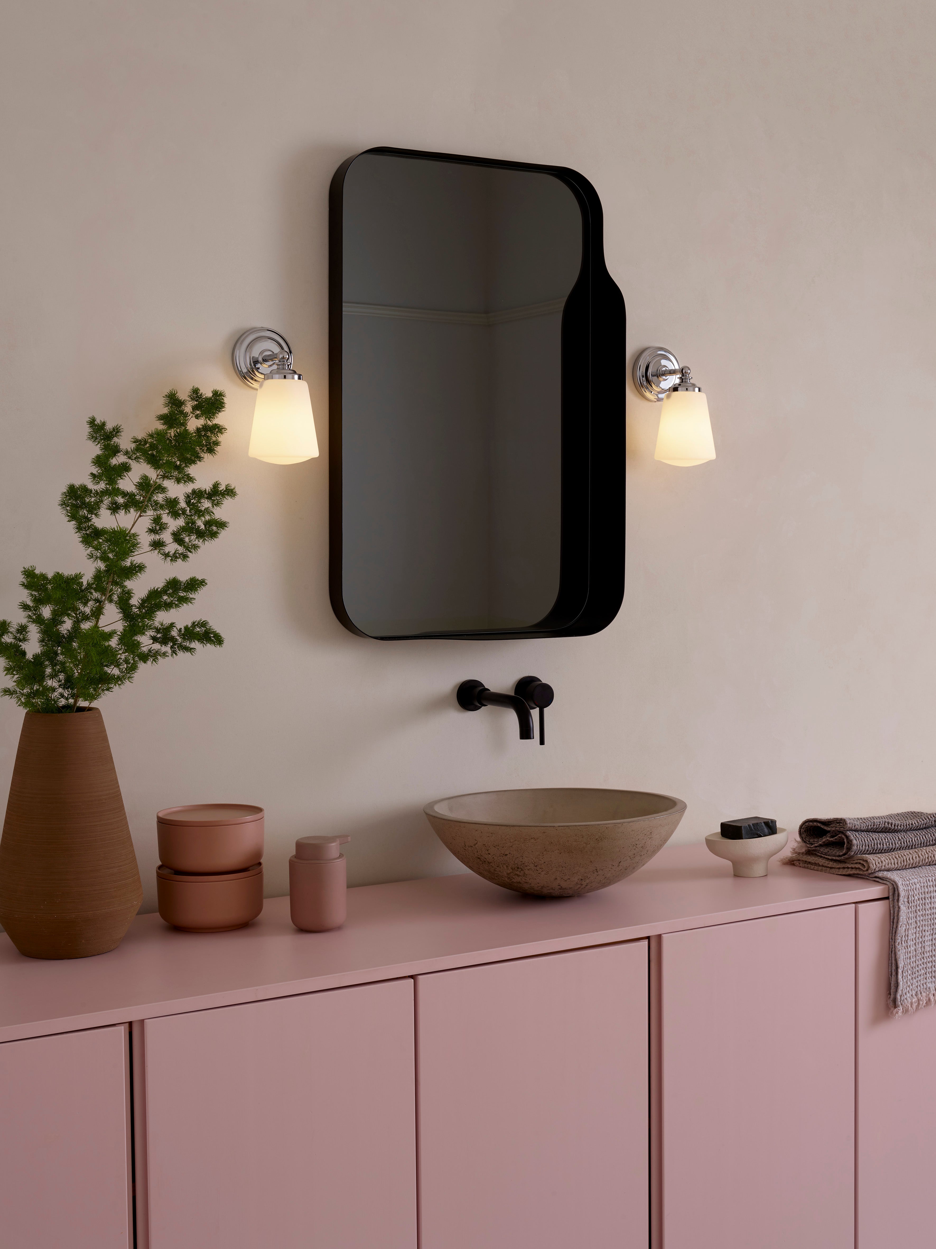 Anton Bathroom Wall Light In Various Finishes E14 IP44