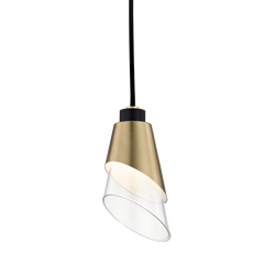 Angie 1Lt Pendant - Brass/Nickel