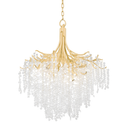 Genoa 9 Lt Chandelier - Frosted & Clear Glass