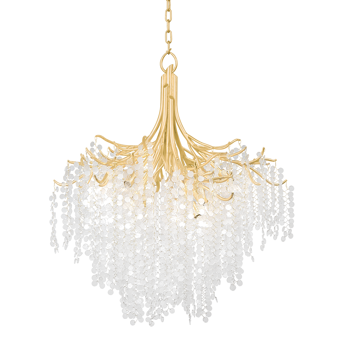 Genoa 9 Lt Chandelier - Frosted & Clear Glass