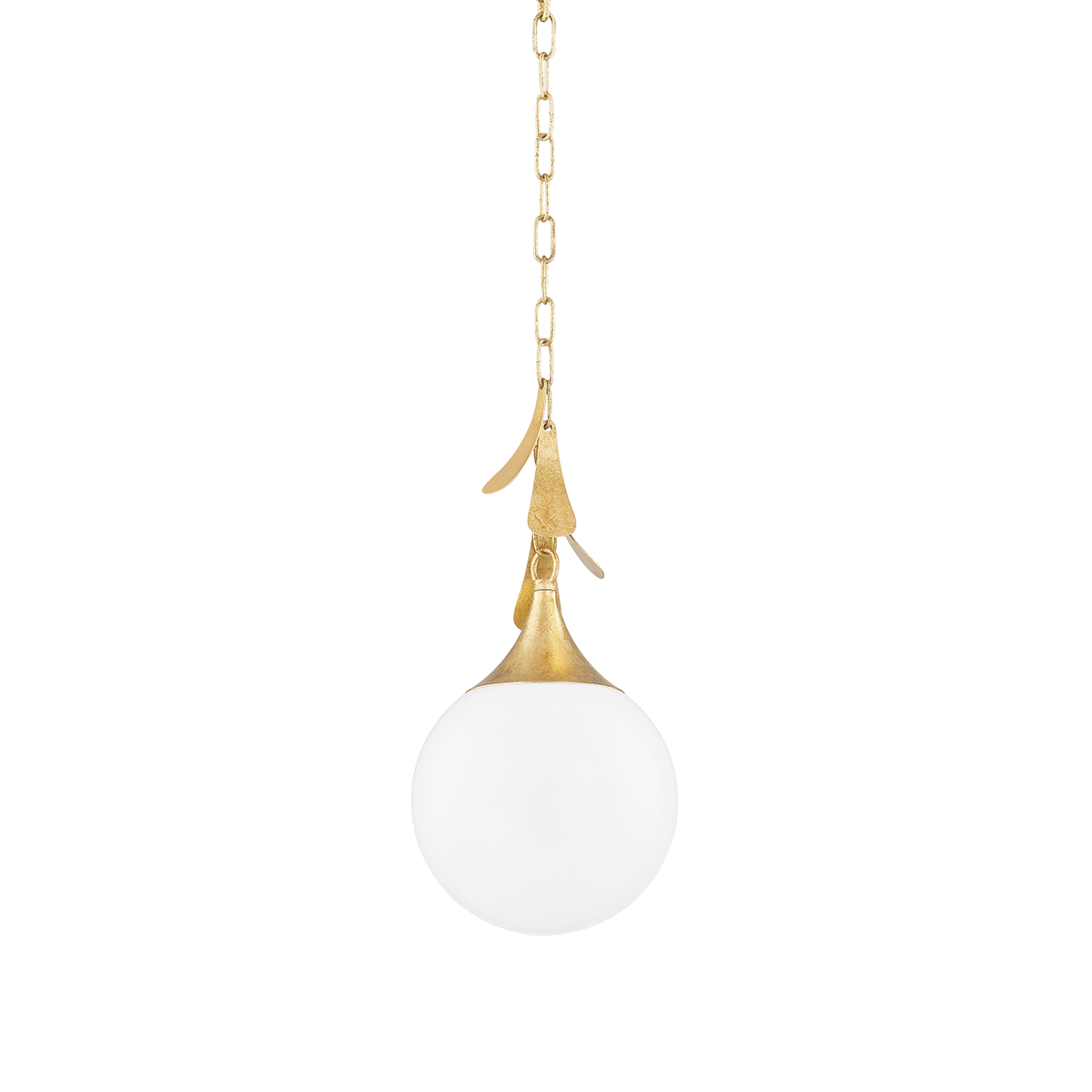Victoria 1Lt Small/Large Pendant - Vintage Gold Leaf