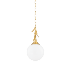 Victoria 1Lt Small/Large Pendant - Vintage Gold Leaf