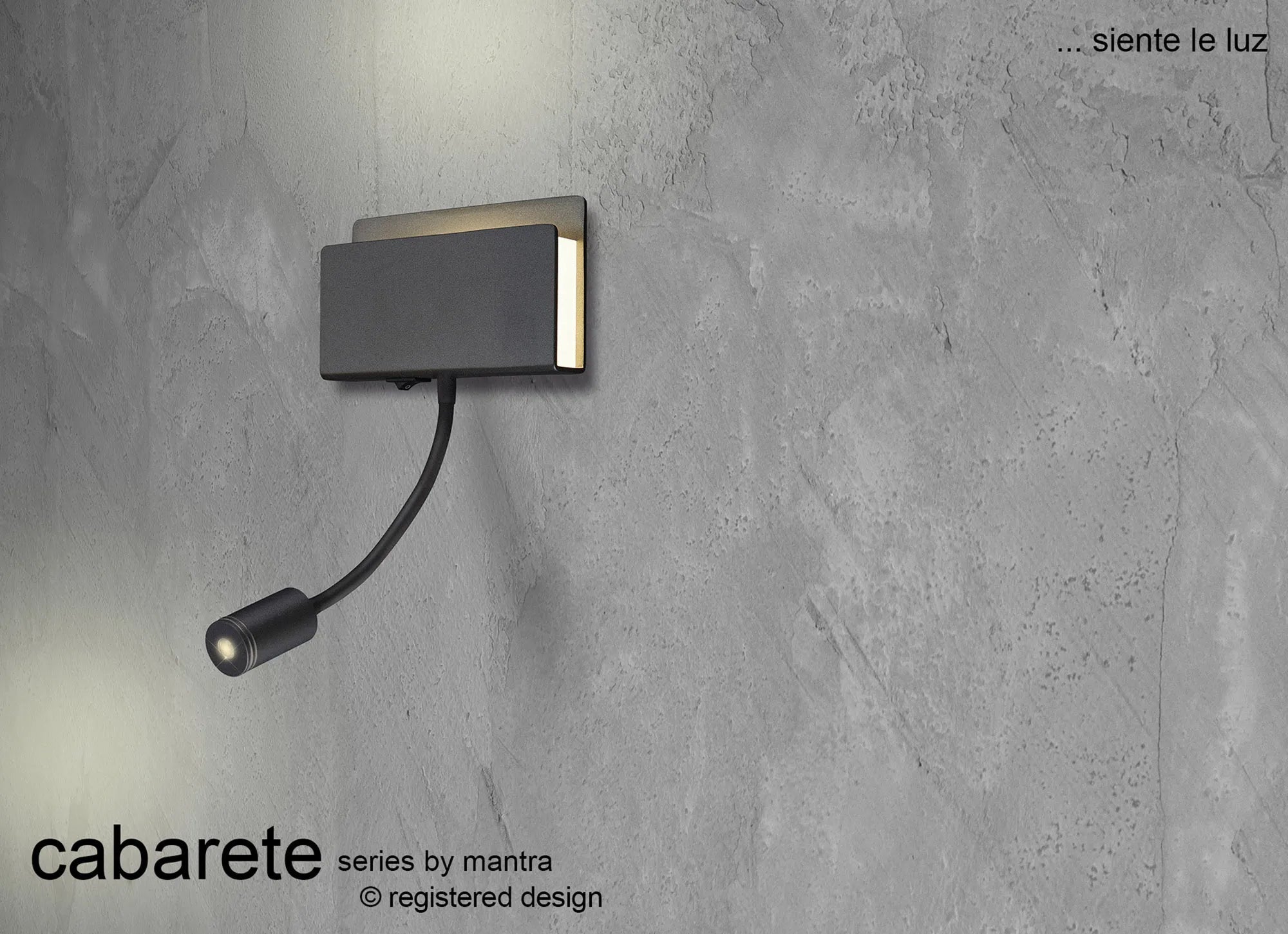 Cabarete 2Lt Reading Light - Black/White