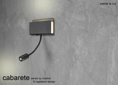 Cabarete 2Lt Reading Light - Black/White