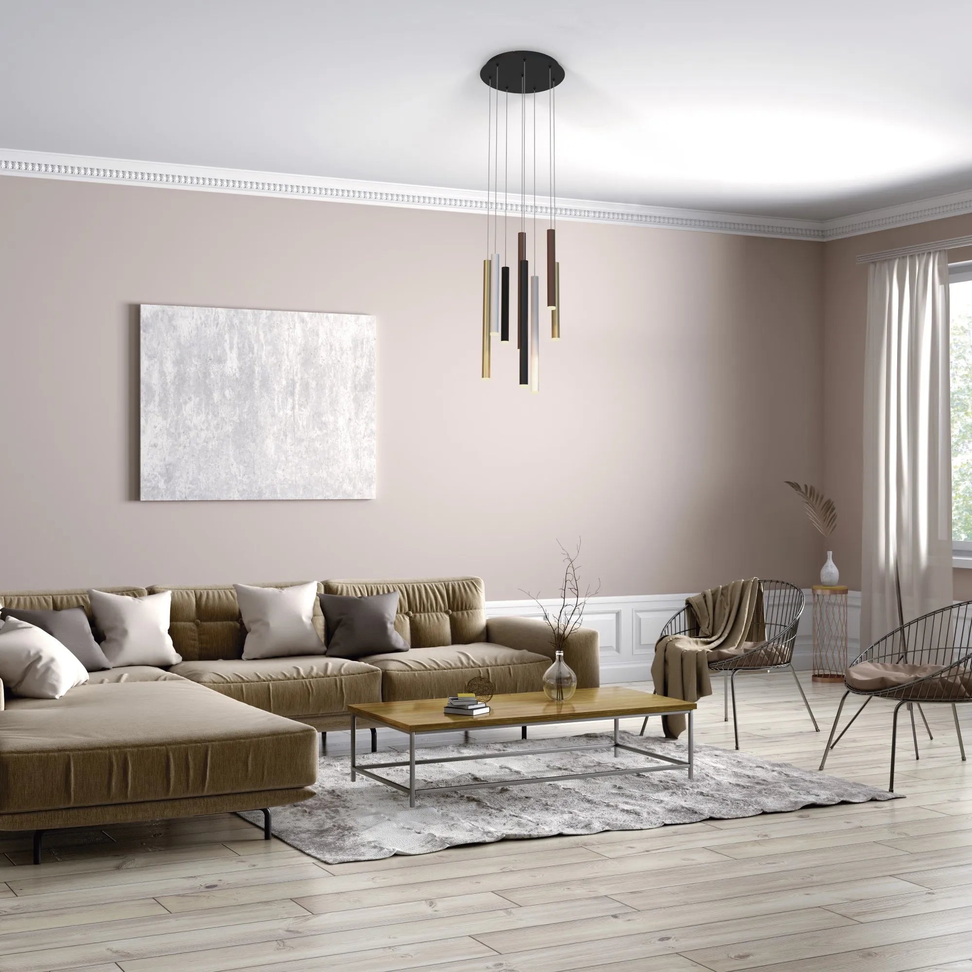 Cala Cluster LED Light  Sand White/Sand Black/Gold/Rust Brown, 3yrs Warranty