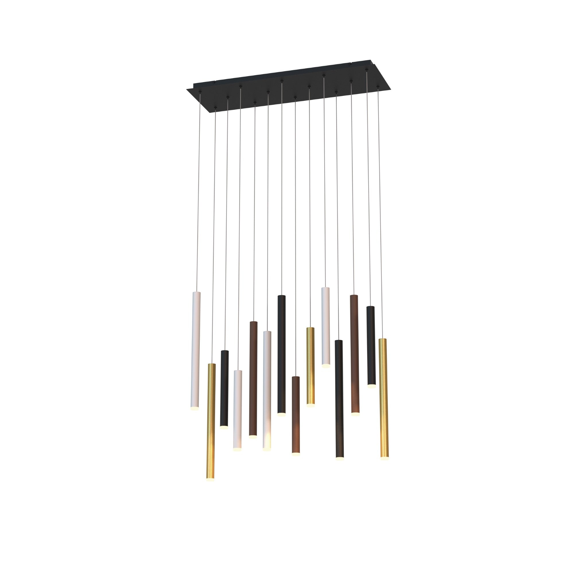 Cala 8Lt/14Lt Pendant  - Sand White/Sand Black/Gold/Rust Brown